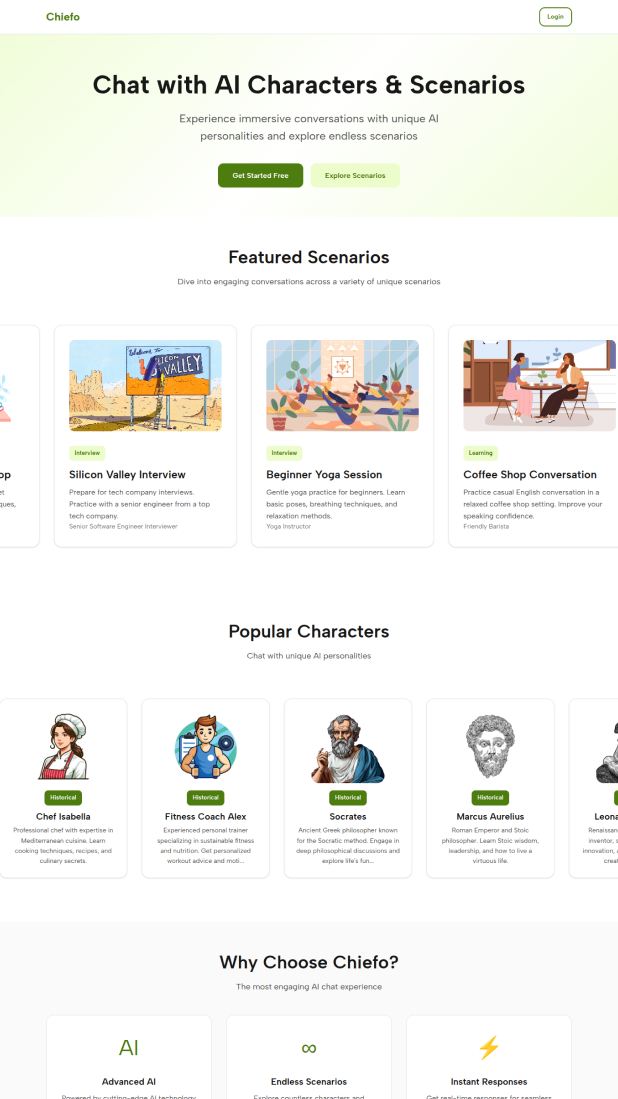 Chiefo Character Selection